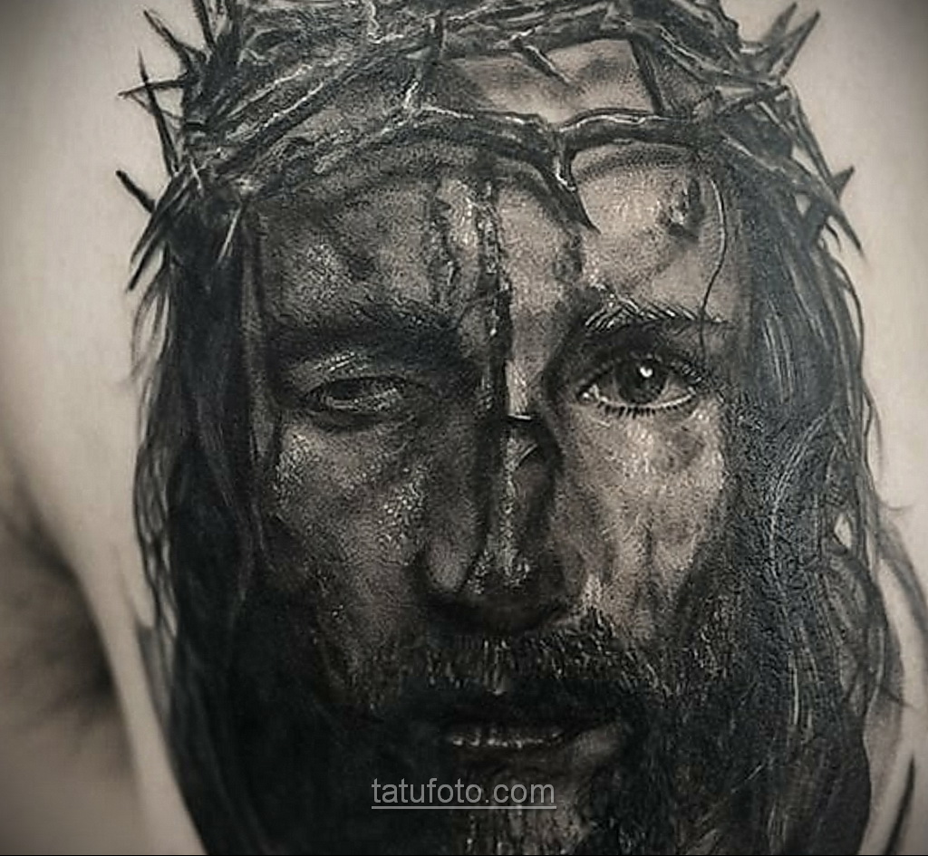Фото Тату с Иисусом Христом 11.01.2021 №10129 -jesus tattoo- tatufoto.com