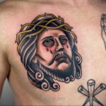 Фото Тату с Иисусом Христом 11.01.2021 №10130 -jesus tattoo- tatufoto.com