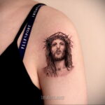 Фото Тату с Иисусом Христом 11.01.2021 №10159 -jesus tattoo- tatufoto.com