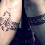 Фото Тату скорпион на запястье 16.01.2021 №0021 -scorpion tattoo on wrist- tatufoto.com