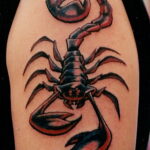Фото Тату скорпион на плече 16.01.2021 №0016 -scorpion tattoo on shoulder- tatufoto.com