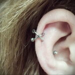 Фото Хрящевой пирсинг 29.01.2021 №0029 - Cartilage piercing - tatufoto.com