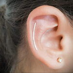 Фото Хрящевой пирсинг 29.01.2021 №0044 - Cartilage piercing - tatufoto.com