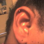Фото Хрящевой пирсинг 29.01.2021 №0159 - Cartilage piercing - tatufoto.com