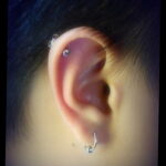 Фото Хрящевой пирсинг 29.01.2021 №0182 - Cartilage piercing - tatufoto.com