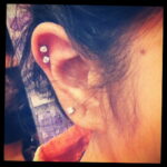 Фото Хрящевой пирсинг 29.01.2021 №0272 - Cartilage piercing - tatufoto.com