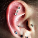 Фото Хрящевой пирсинг 29.01.2021 №0281 - Cartilage piercing - tatufoto.com