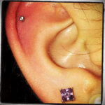 Фото Хрящевой пирсинг 29.01.2021 №0302 - Cartilage piercing - tatufoto.com