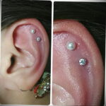 Фото Хрящевой пирсинг 29.01.2021 №0306 - Cartilage piercing - tatufoto.com
