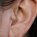 Фото Хрящевой пирсинг 29.01.2021 №0353 - Cartilage piercing - tatufoto.com