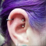 Фото Хрящевой пирсинг 29.01.2021 №0367 - Cartilage piercing - tatufoto.com