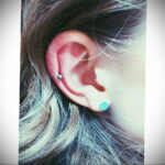Фото Хрящевой пирсинг 29.01.2021 №0434 - Cartilage piercing - tatufoto.com