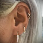 Фото Хрящевой пирсинг 29.01.2021 №0441 - Cartilage piercing - tatufoto.com