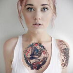 Фото девушки с татуировками 24.01.2021 №0368 - girl with tattoo - tatufoto.com
