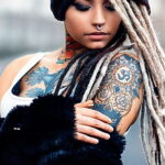 Фото девушки с татуировками 24.01.2021 №0389 - girl with tattoo - tatufoto.com