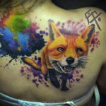 Фото женского цветного рисунка тату 09.01.2021 №1108 -color female tattoo- tatufoto.com