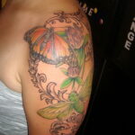 Фото женского цветного рисунка тату 09.01.2021 №1207 -color female tattoo- tatufoto.com