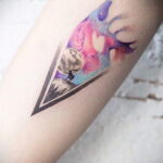 Фото женского цветного рисунка тату 09.01.2021 №1281 -color female tattoo- tatufoto.com