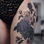 Фото женского цветного рисунка тату 09.01.2021 №1371 -color female tattoo- tatufoto.com