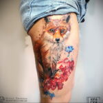 Фото женского цветного рисунка тату 09.01.2021 №1455 -color female tattoo- tatufoto.com