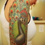 Фото женского цветного рисунка тату 09.01.2021 №1502 -color female tattoo- tatufoto.com