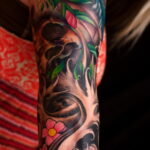 Фото женского цветного рисунка тату 09.01.2021 №1593 -color female tattoo- tatufoto.com
