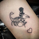 Фото мини тату со скорпионом 16.01.2021 №0005 -mini scorpion tattoo- tatufoto.com