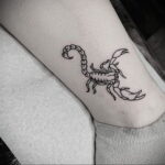 Фото мини тату со скорпионом 16.01.2021 №0010 -mini scorpion tattoo- tatufoto.com