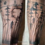 Фото рисунка тату лес 10.01.2021 №10014 -forest tattoo- tatufoto.com