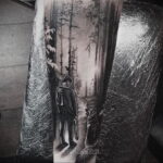 Фото рисунка тату лес 10.01.2021 №10027 -forest tattoo- tatufoto.com