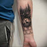 Фото рисунка тату лес 10.01.2021 №10067 -forest tattoo- tatufoto.com