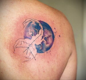 Фото тату зодиак скорпион 16.01.2021 №0003 -scorpio zodiac tattoo- tatufoto.com