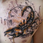 Фото тату зодиак скорпион 16.01.2021 №0004 -scorpio zodiac tattoo- tatufoto.com