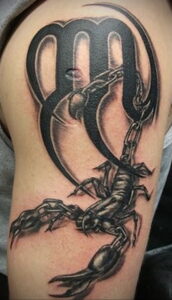 Фото тату зодиак скорпион 16.01.2021 №0012 -scorpio zodiac tattoo- tatufoto.com