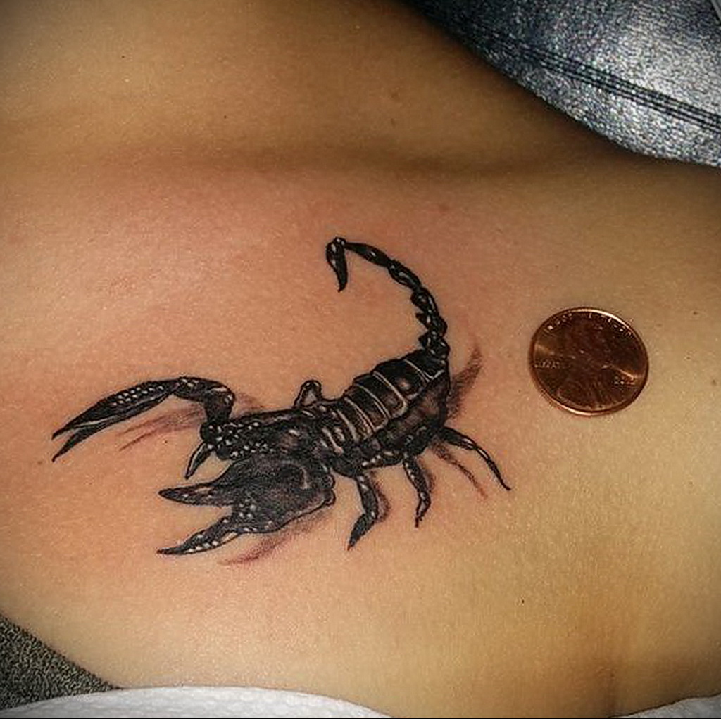 Фото тату маленький скорпион 16.01.2021 №0020 -little scorpion tattoo- tatufoto.com