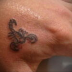 Фото тату маленький скорпион 16.01.2021 №0039 -little scorpion tattoo- tatufoto.com