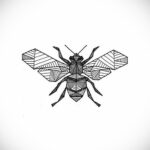 Фото тату мохнатый полосатый шмель 03.01.2021 №041 -bumblebee tattoo- tatufoto.com