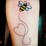 Фото тату мохнатый полосатый шмель 03.01.2021 №081 -bumblebee tattoo- tatufoto.com