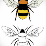 Фото тату мохнатый полосатый шмель 03.01.2021 №172 -bumblebee tattoo- tatufoto.com