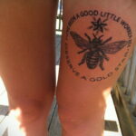Фото тату мохнатый полосатый шмель 03.01.2021 №191 -bumblebee tattoo- tatufoto.com
