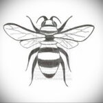 Фото тату мохнатый полосатый шмель 03.01.2021 №220 -bumblebee tattoo- tatufoto.com