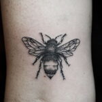 Фото тату мохнатый полосатый шмель 03.01.2021 №223 -bumblebee tattoo- tatufoto.com
