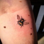 Фото тату мохнатый полосатый шмель 03.01.2021 №353 -bumblebee tattoo- tatufoto.com