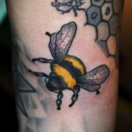 Фото тату мохнатый полосатый шмель 03.01.2021 №359 -bumblebee tattoo- tatufoto.com