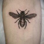 Фото тату мохнатый полосатый шмель 03.01.2021 №373 -bumblebee tattoo- tatufoto.com
