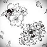 Фото тату мохнатый полосатый шмель 03.01.2021 №478 -bumblebee tattoo- tatufoto.com