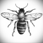 Фото тату мохнатый полосатый шмель 03.01.2021 №501 -bumblebee tattoo- tatufoto.com