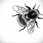 Фото тату мохнатый полосатый шмель 03.01.2021 №516 -bumblebee tattoo- tatufoto.com