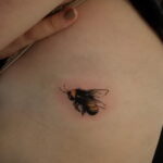 Фото тату мохнатый полосатый шмель 03.01.2021 №528 -bumblebee tattoo- tatufoto.com