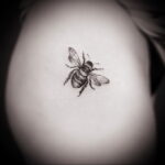 Фото тату мохнатый полосатый шмель 03.01.2021 №531 -bumblebee tattoo- tatufoto.com